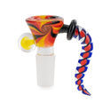 Glasbowl med swirl (Black Leaf) 14,5