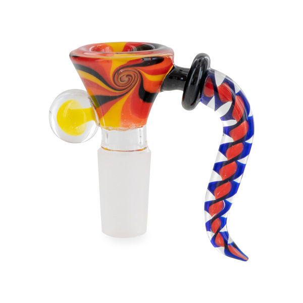 Glasbowl med swirl (Black Leaf) 14,5