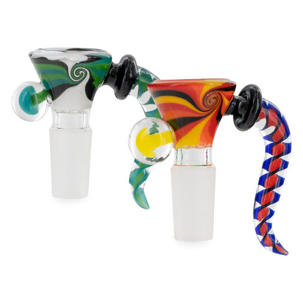 Glasbowl med swirl (Black Leaf) 14,5