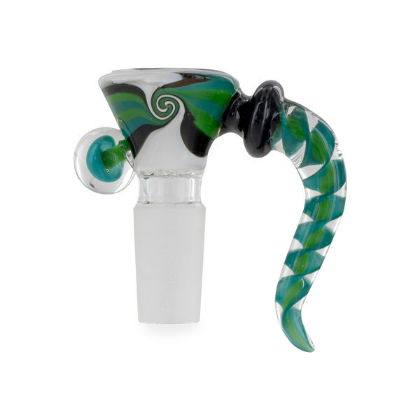 Glasbowl med swirl (Black Leaf) 14,5