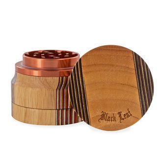 Grinder i aluminium/træ (Black Leaf)