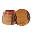 Grinder i aluminium/træ (Black Leaf)