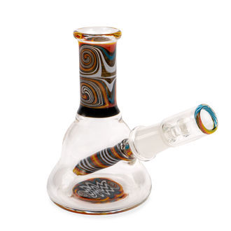 Mini olie-bong i orange swirl (Black Leaf)