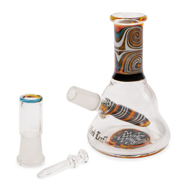 Mini olie-bong i orange swirl (Black Leaf)