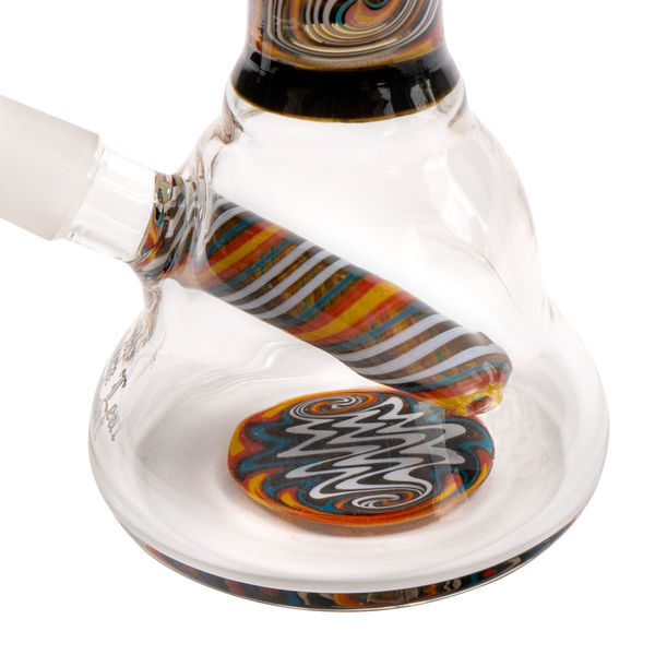Mini olie-bong i orange swirl (Black Leaf)