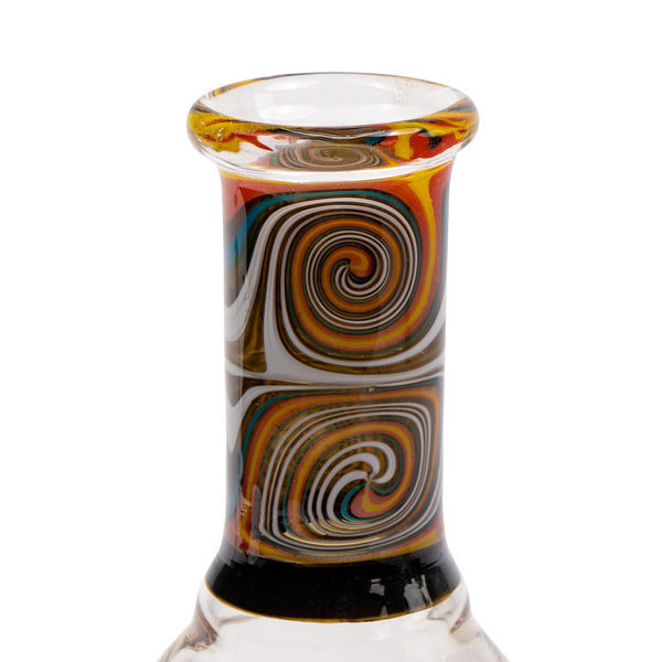 Mini olie-bong i orange swirl (Black Leaf)
