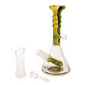 Mini oil-bong, grøn swirl (Black Leaf)