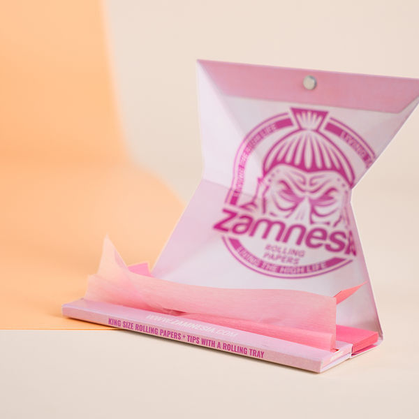 Pink rullepapir “Runtz” kingsize + filtre + rullebakke (Zamnesia)