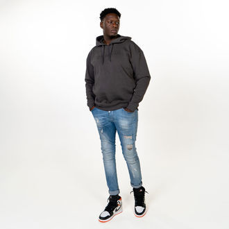 Zamnesia hoodie med præget logo | grå