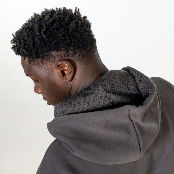 Zamnesia hoodie med præget logo | grå