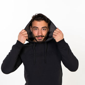 Zamnesia hoodie med præget logo | Sort