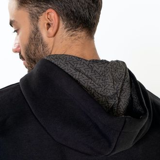 Zamnesia hoodie med præget logo | Sort
