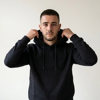Zamnesia hoodie med præget logo | Sort