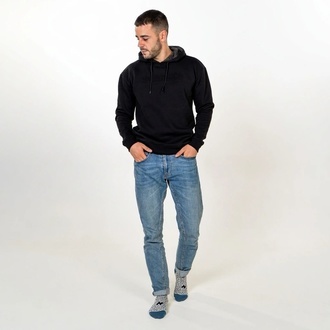 Zamnesia hoodie med præget logo | Sort