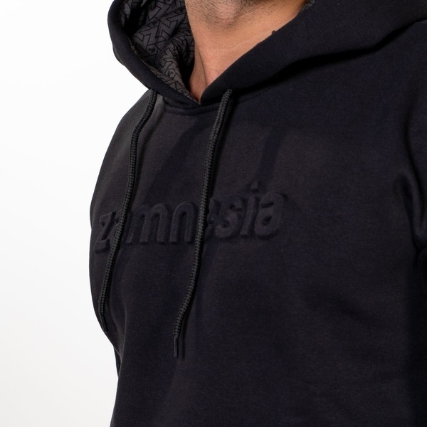 Zamnesia hoodie med præget logo | Sort