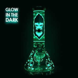 Glow in the Dark Gorilla Triple Thick-bong
