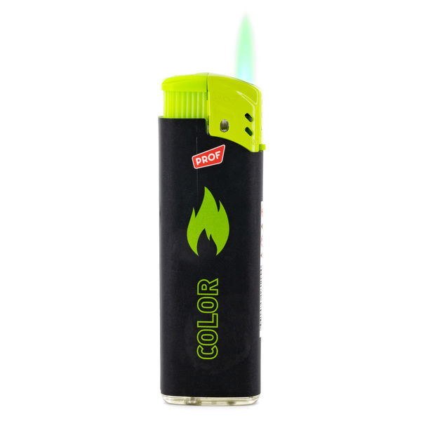 Lighter med farvet flamme