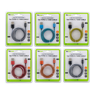USB-kabel (Micro & USB-C) 1 m