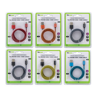 USB-kabel (Micro & USB-C) 1 m