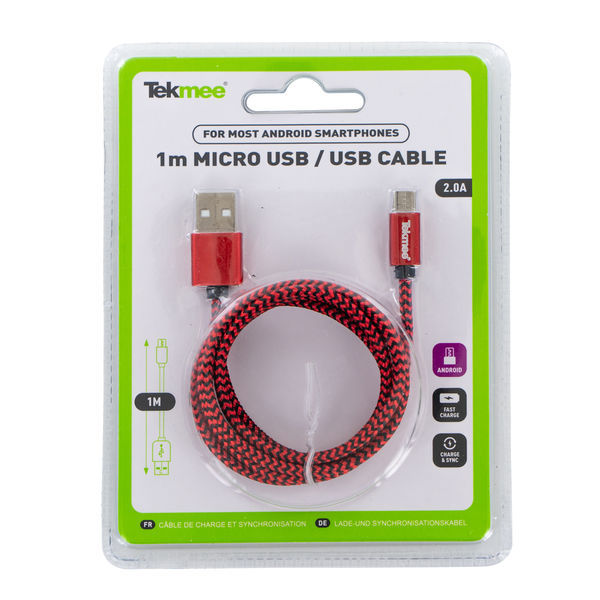 USB-kabel (Micro & USB-C) 1 m