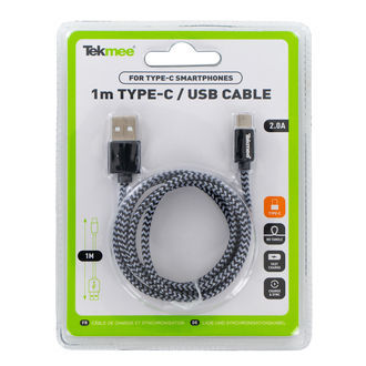 USB-kabel (Micro & USB-C) 1 m
