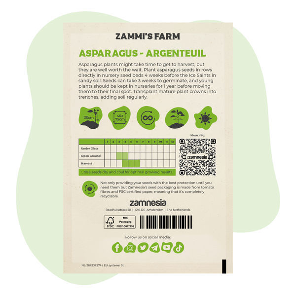 Asparges 'Argenteuil' (Asparagus officinalis) frø