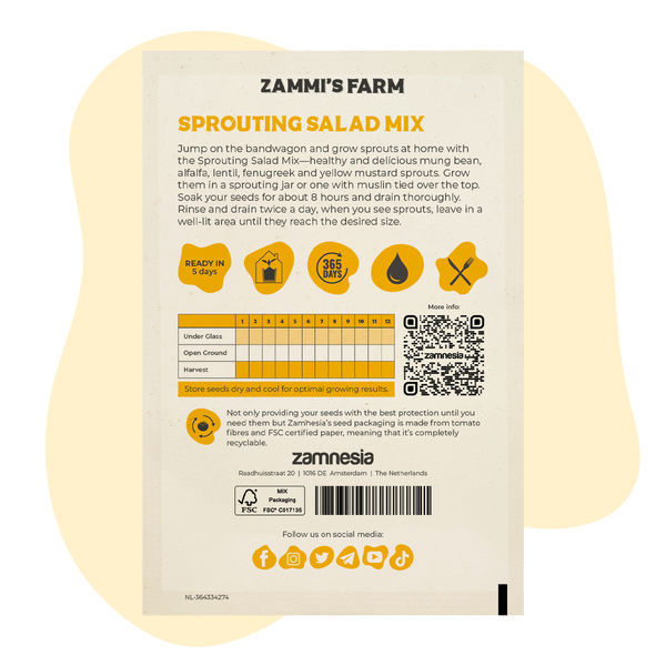 Spirefrø til salatmix