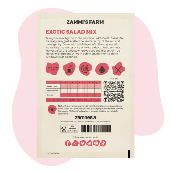 Microgreens eksotisk salatmix - frø