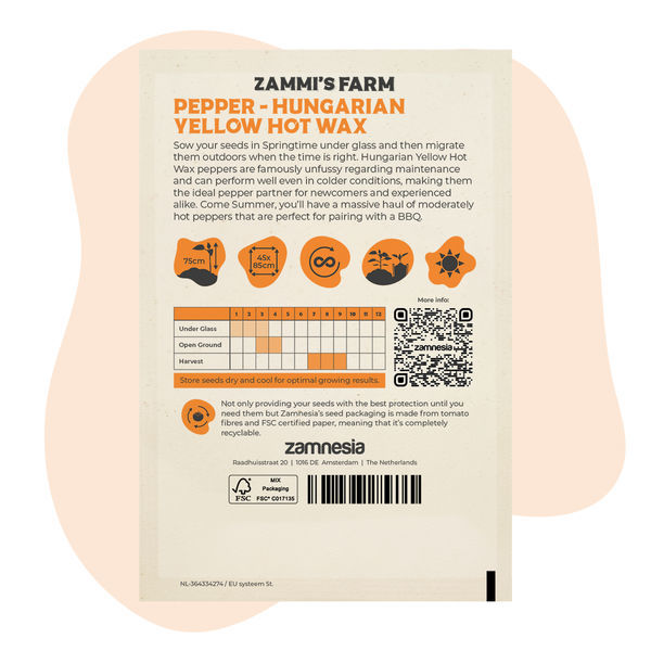 Ungarsk gul hot wax-peber (Capsicum annuum) frø