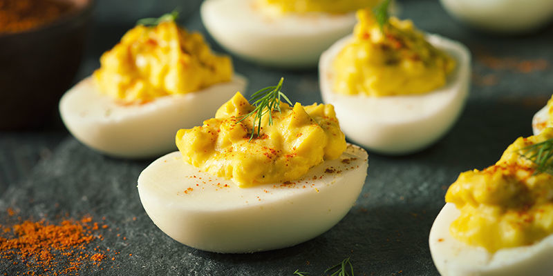 Fede fyldte æg DOPE DEVILED EGGS