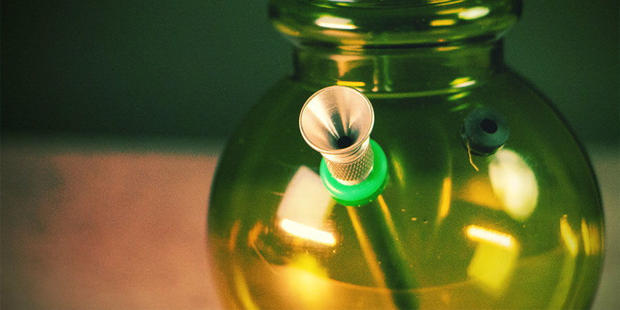Rundbundet cannabis-bong