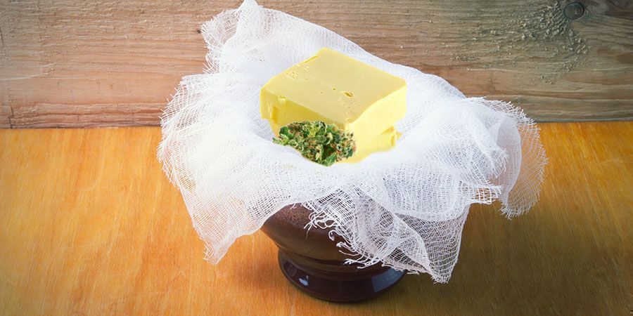 Si cannabutter Straining Cannabutter
