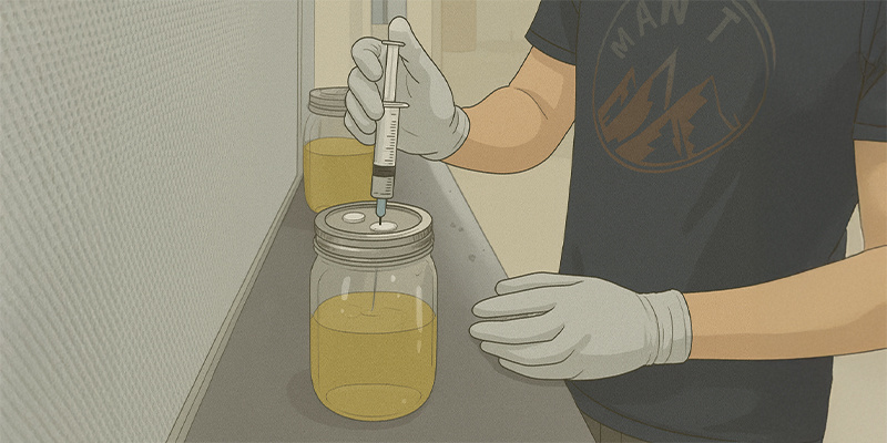 4. Inokulér dit glas 4. Inoculate your jar