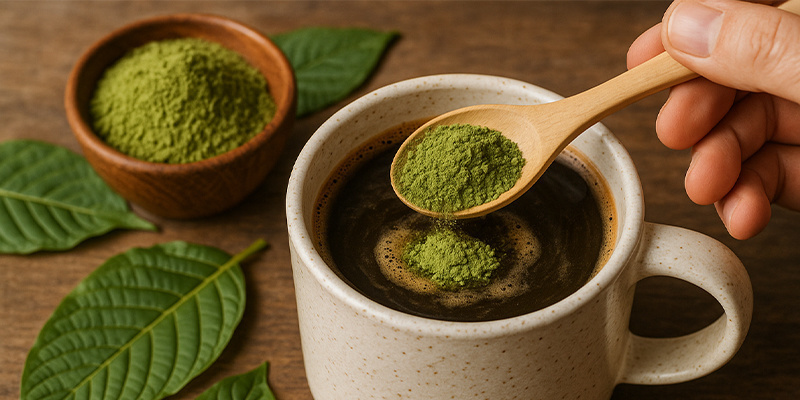 Når man blander kratom og kaffe Når man blander kratom og kaffe