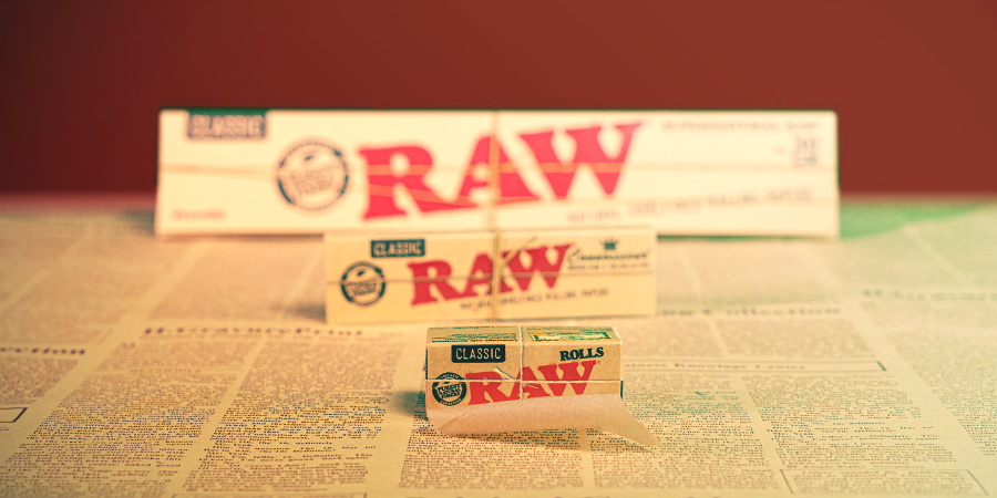 RAW RULLEPAPIR I FLERE ST&Oslash;RRELSER
