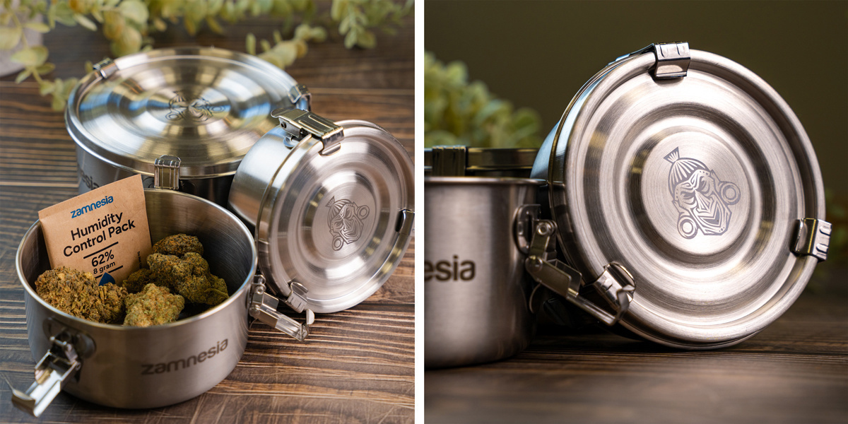 Curing-beholder – Zamnesia: Bevar aroma, styrke & kvalitet Curing Container - Zamnesia: Lock in Aroma, Potency & Quality