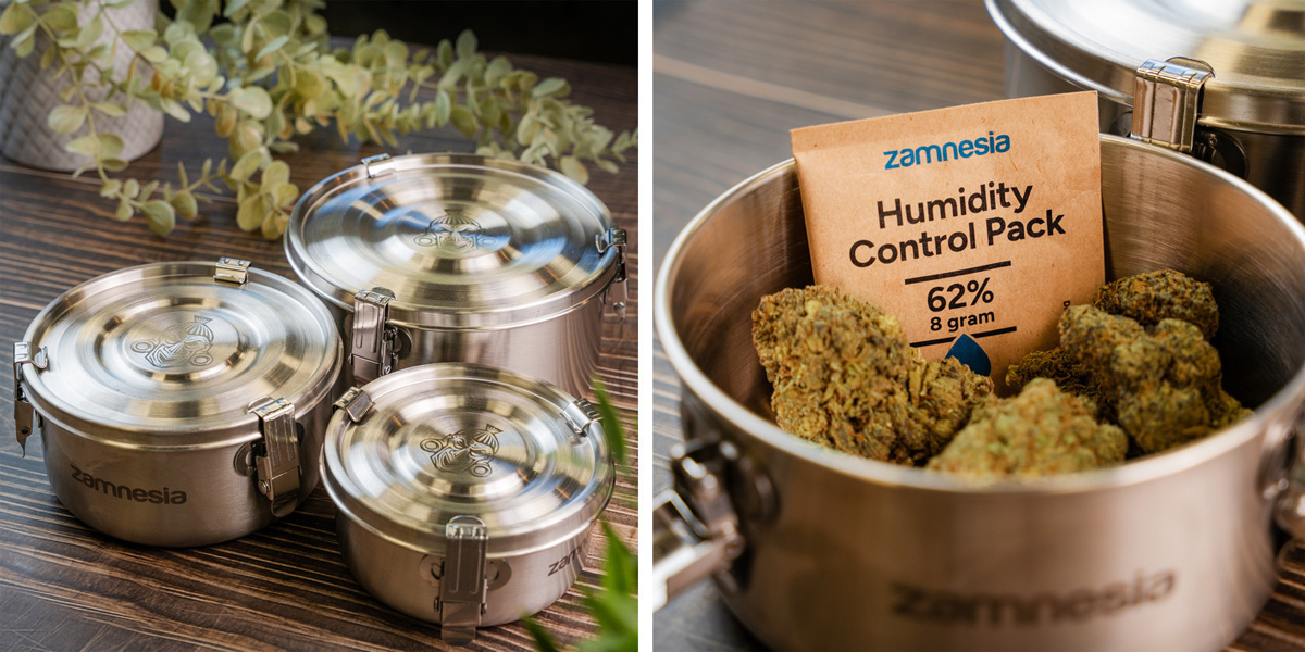 Curing-beholder – Zamnesia: Bevar aroma, styrke & kvalitet Curing Container - Zamnesia: Lock in Aroma, Potency & Quality