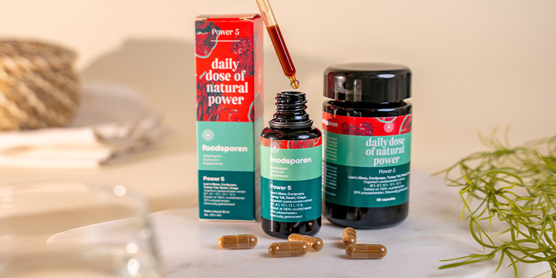 Power 5 Mushroom Tincture (Foodsporen) Power 5 Mushroom Tincture (Foodsporen)