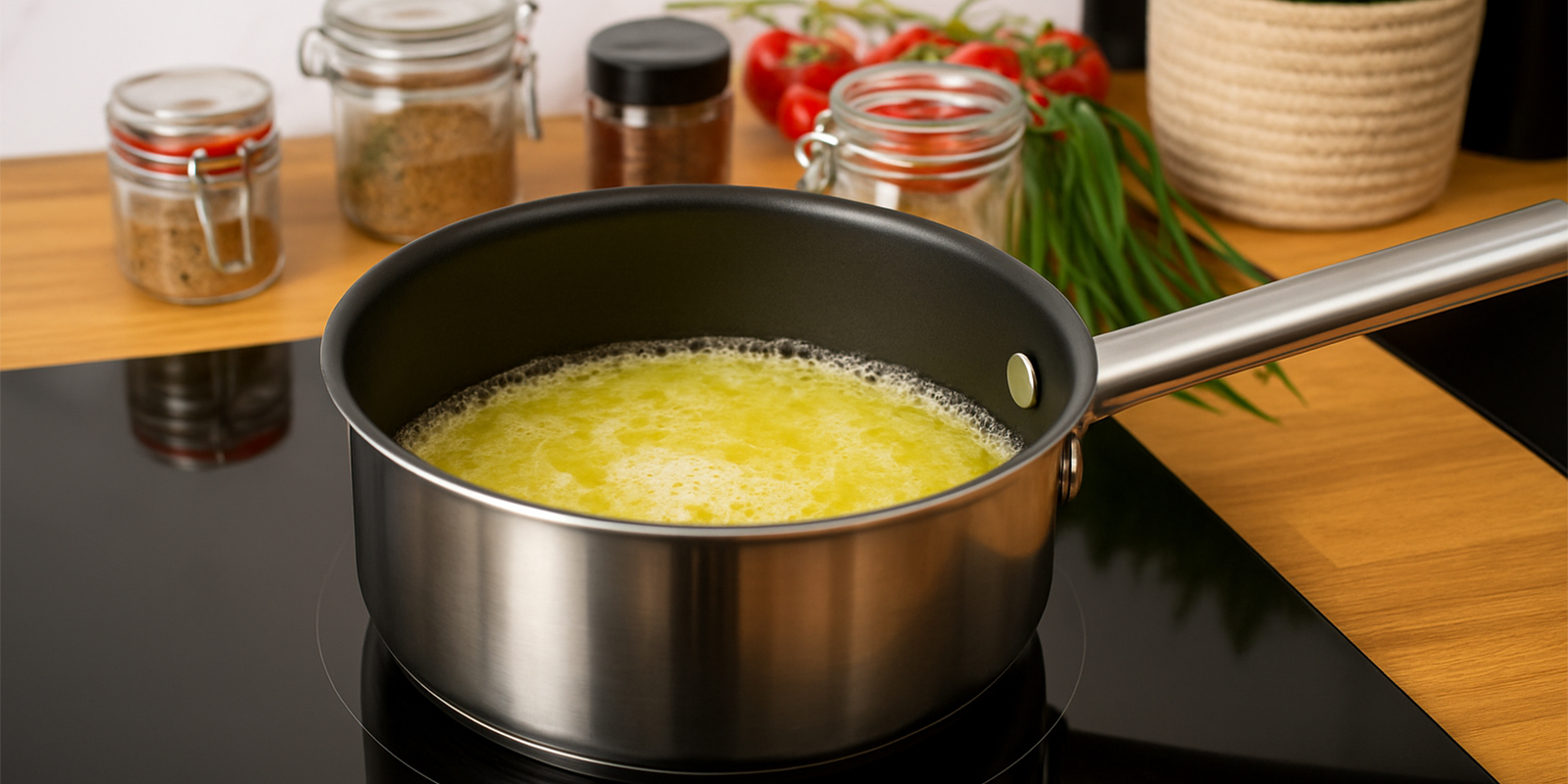 Infusér smør eller ghee Infuse the butter or ghee