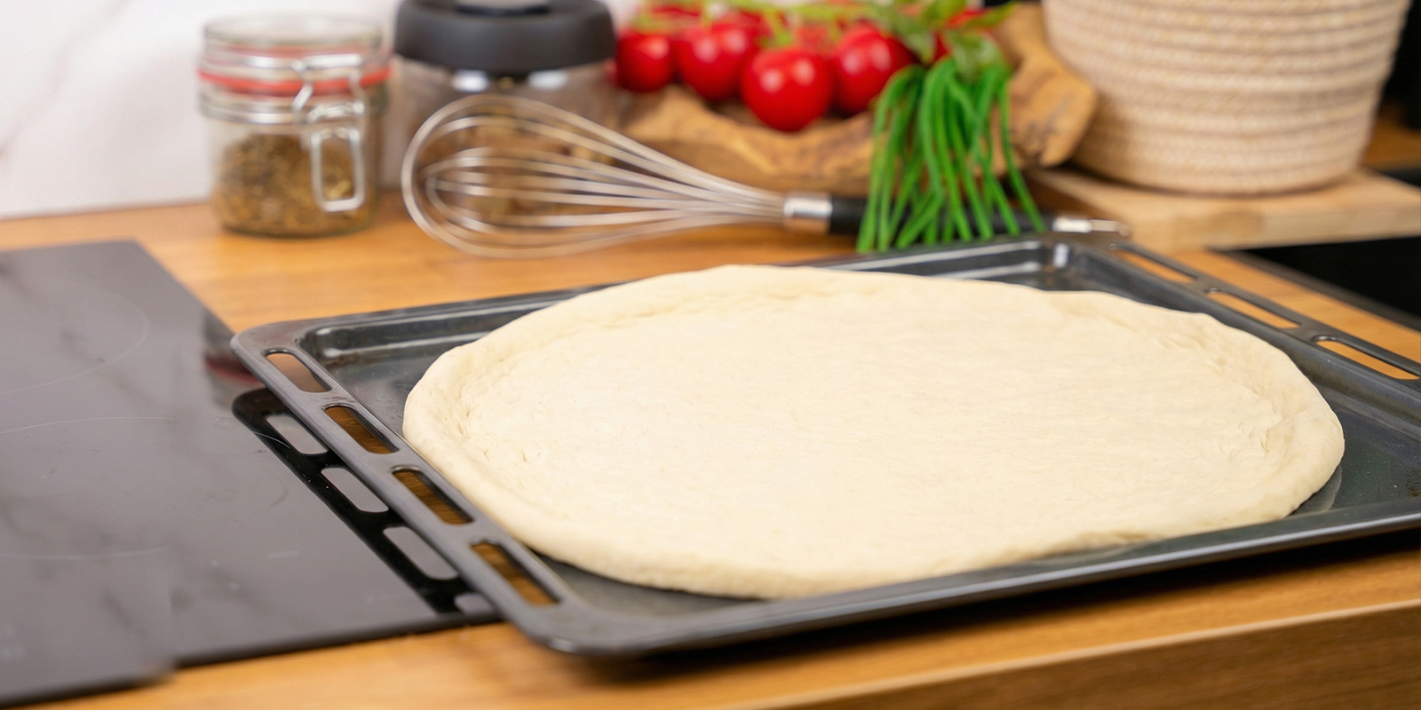 Gør pizzabunden klar Prepare the pizza base
