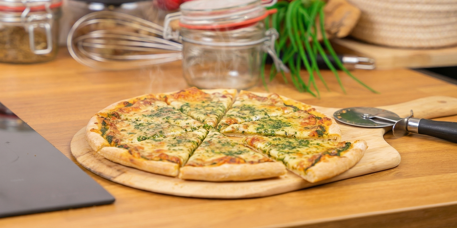 Bag pizzaen Bake the pizza