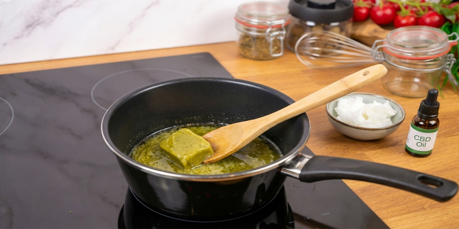 Smelt det infuserede smør Smelt det infuserede smør