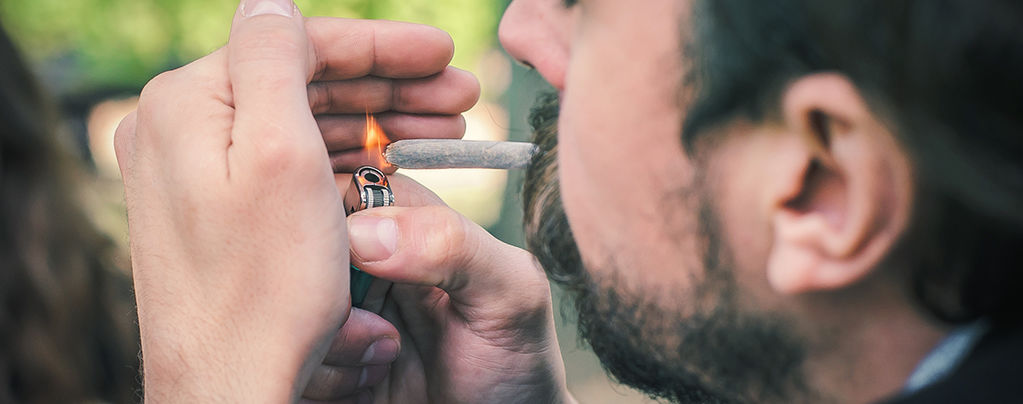 Burn cannabis joint