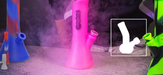 Er det sikkert at bruge en bong, pibe eller cannabisbeholder lavet af silikone?
